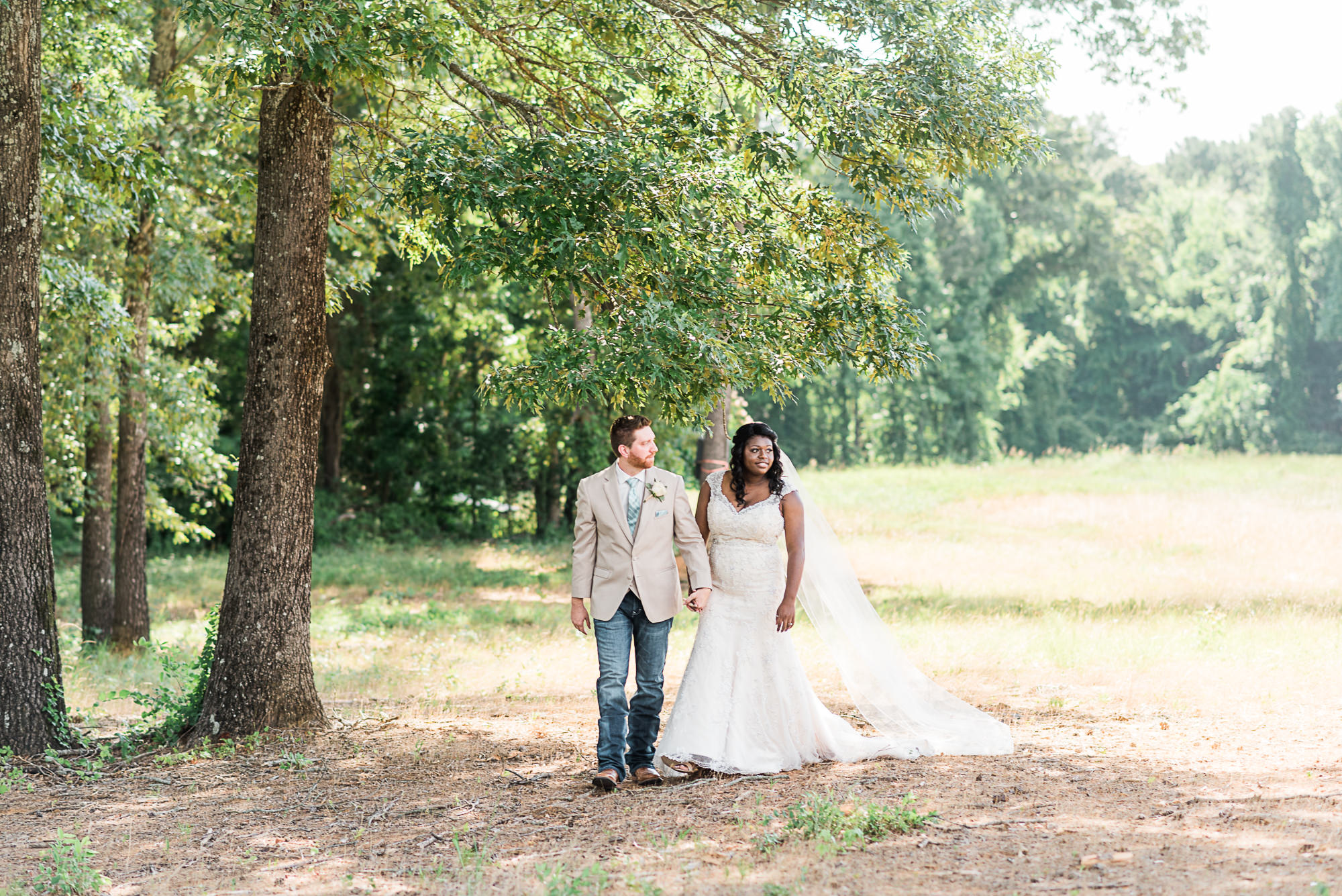 Bride and Groom at Belle Vue Wedding Venue in Tyler Texas by Wedding Photographer, Candace Pair