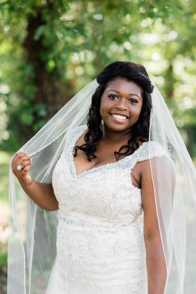 Bride at Belle Vue Wedding Venue in Tyler, TX by Sulphur Springs Photographer, Candace Pair