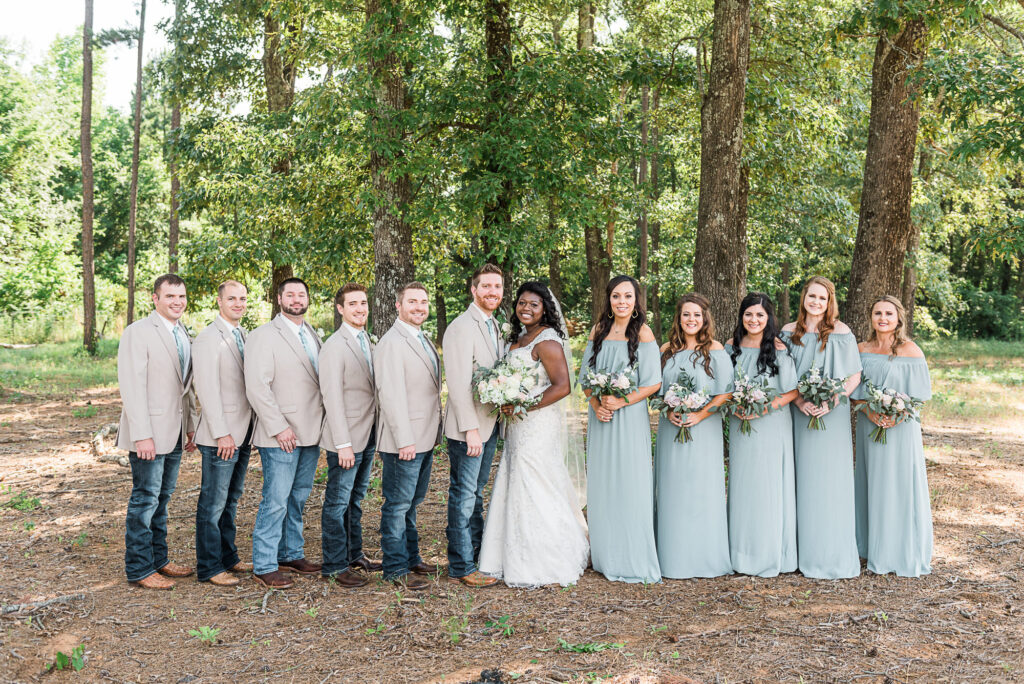 Bride and Groom at Belle Vue Wedding Venue in Tyler Texas by Wedding Photographer, Candace Pair