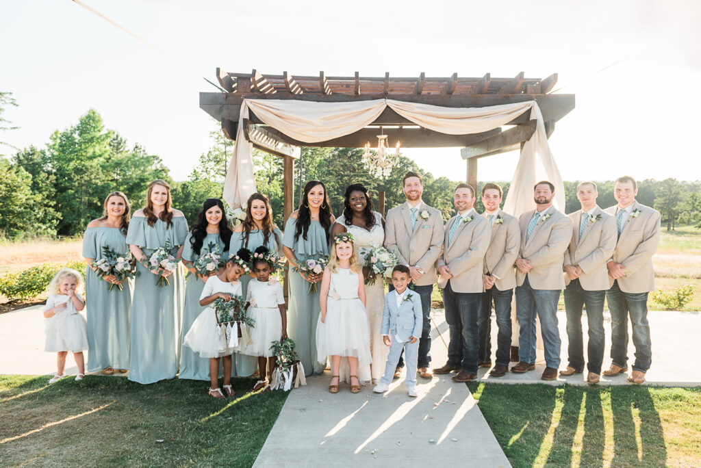 Bridal Party Belle Vue Wedding Venue in Tyler, TX by Sulphur Springs Photographer, Candace Pair