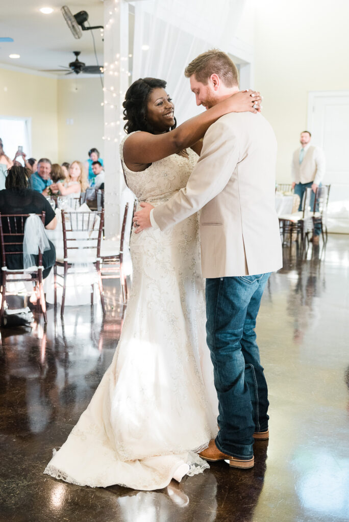 First Dance Belle Vue Wedding Venue in Tyler, TX by Sulphur Springs Photographer, Candace Pair